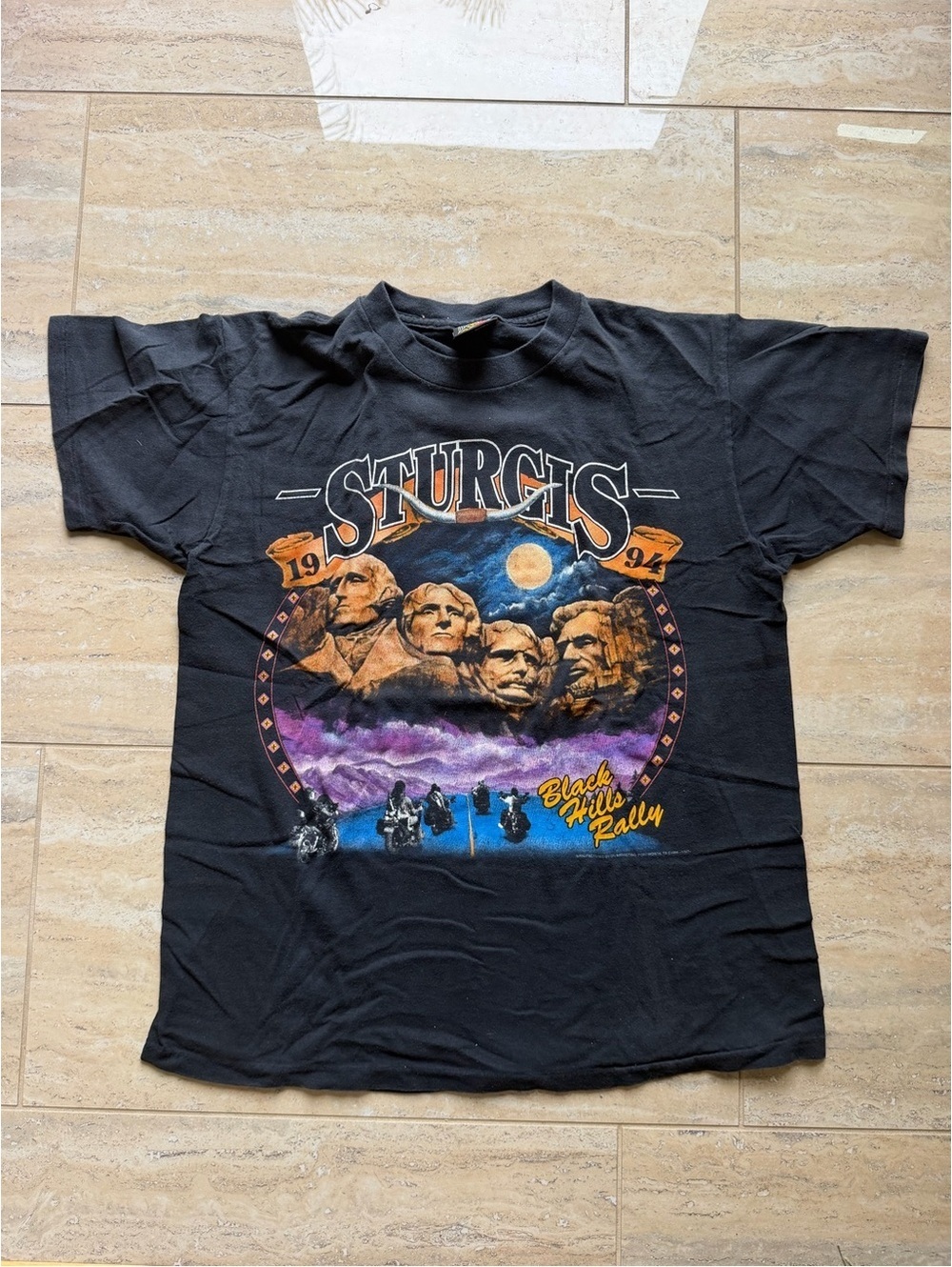 3D Emblem Harley Davidson Sturgis 1994 Black Hills Rally Vintage Graphic